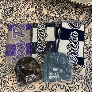 Cheer Power Scarves and Beanies